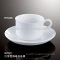 Tasses et soucoupes de café en porcelaine blanche durable et coréenne saine